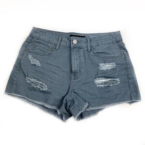 NEW Aeropostale High Waisted Shorty Denim Shorts 6 Distressed
